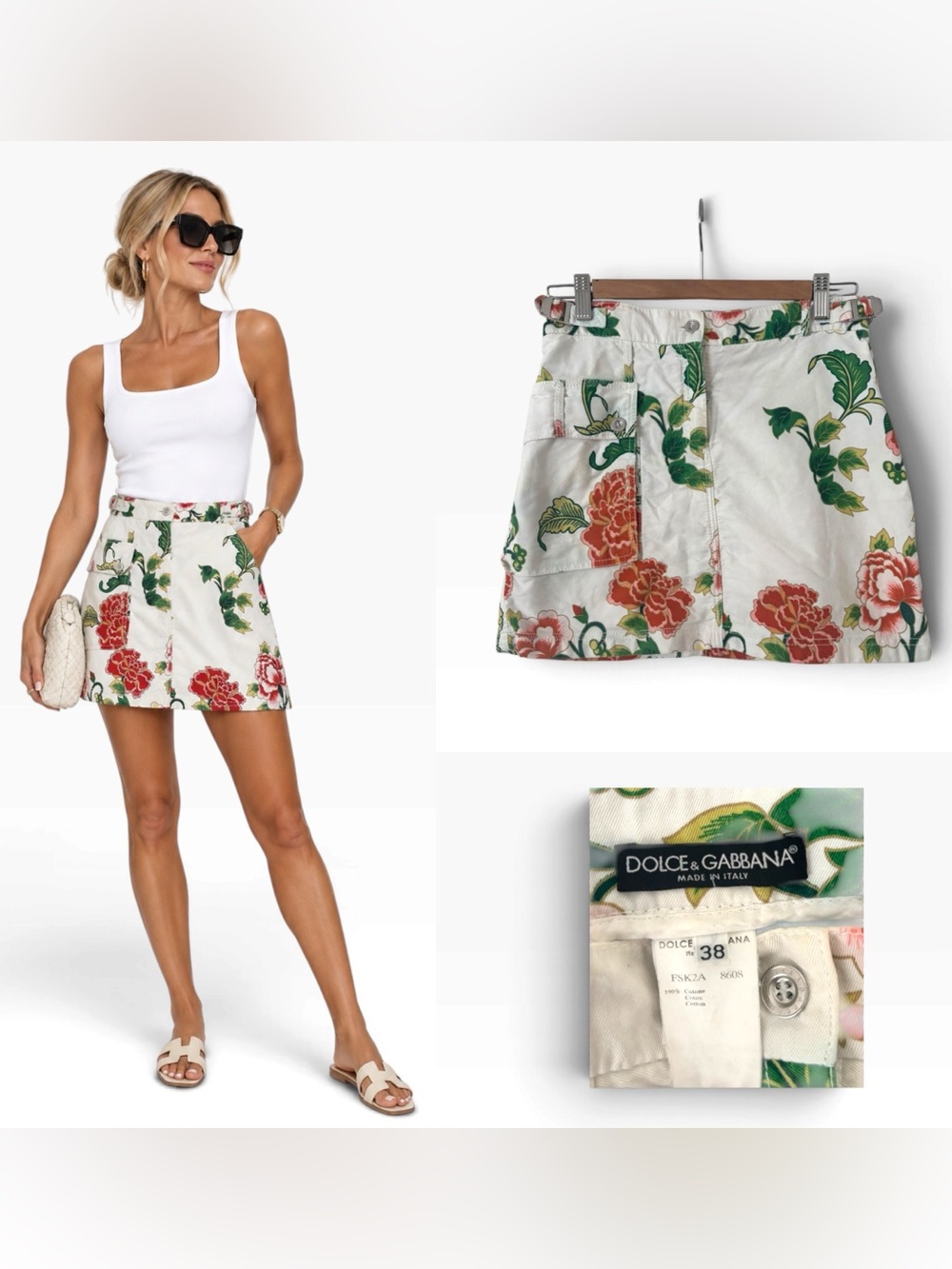 Dolce & Gabbana Floral Mini Skirt - Size 38